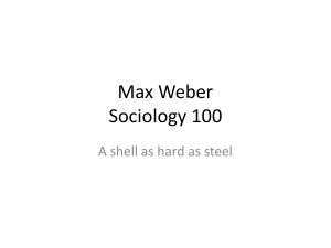 Max Weber Sociology 100