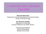 COGNITION AND LANGUAGE FEM 4102