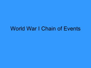 World War I Chain of Events - New Paltz Central School District