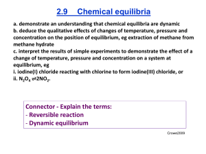 2.4 Chemical equilibria
