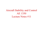 Aircraft Stability and Control AE 2350 Lecture Notes #11