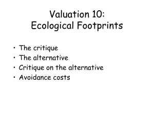 Valuation 2: Environmental Demand Theory