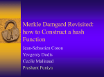 Merkle $\aa$ Revisited: how to Construct a hash Function