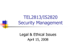 TEL2813/IS2820 Security Management