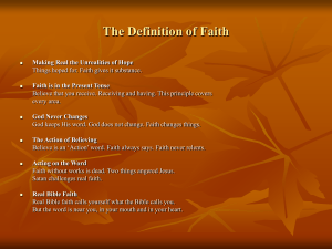 The Definition of Faith