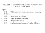 Chapter 14: Market efficiency