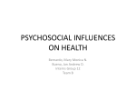 PSYCHOSOCIAL INFLUENCES ON HEALTH