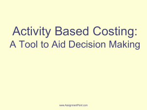 Activity Cost Pool