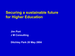 Securing a sustainable future for Higher Education