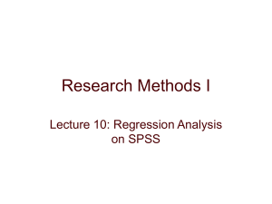 Research Methods I