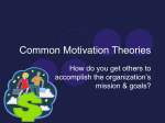 Common Motivation Theories
