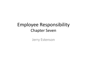 Employee Responsibility Chapter Seven