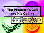 The Preacher`s Call and His Calling