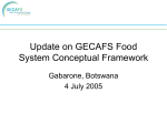 Update on GECAFS developments in food systems research