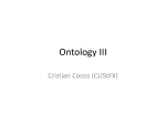Ontology 103 - Centre for Logic and Information