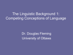 Competing conceptions of language and second language learning