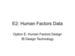 E2: Human Factors Data
