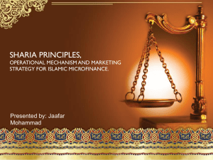 Sharia principles, Operational mechanism and