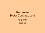 Rousseau, Social Contract, cont.