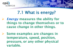 7.1 What is energy?