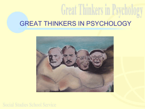 GREAT THINKERS IN PSYCHOLOGY