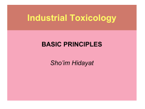 TOXICOLOGY I