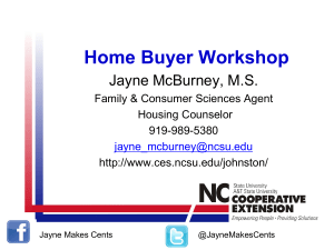 HBW with speaker notes - North Carolina Cooperative Extension