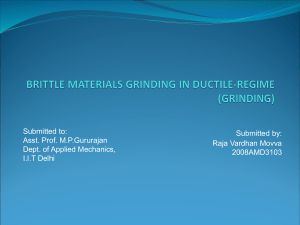 Principle of ductile regime machining