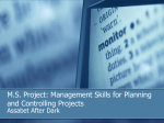MS Project: Management Skills for Planning and