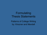 Formulating Thesis Statements