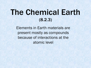 The Chemical Earth (8.2.3)