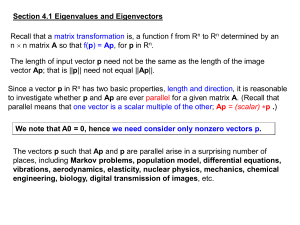 Eigenvalues and Eigenvectors