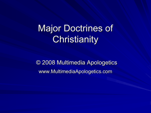 Major Doctrines of Christianity