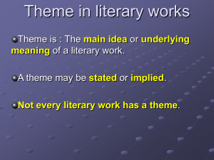 Theme in literary works