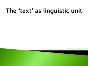 text linguistics