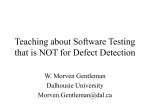 WMG WTST5 talk - Testing Education