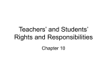 Teachers` and Students` Rights and Responsibilities