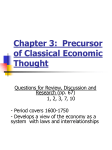 Chapter 3: Precursor of Classical Economic Thought