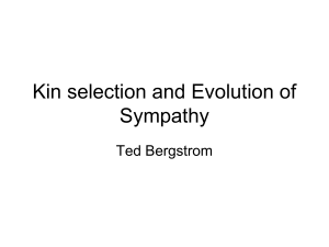 Kin selection and Evolution of Sympathy