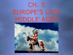 CH. 5 EUROPE`S LATE MIDDLE AGES
