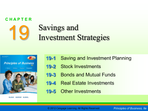 Chapter 19 Savings and Investment Strategies