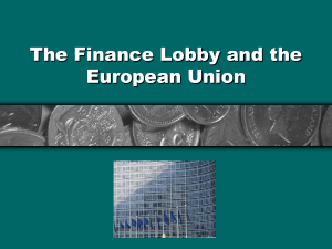 Finanslobbyen i EU og krisen