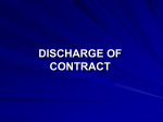 DISCHARGE OF CONTRACT