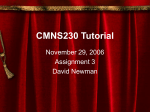 CMNS230 Tutorial Nov 27