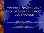 treaties, government procurement and good governance