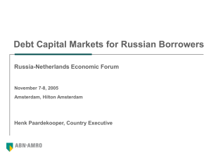 Presentation title - Russian Economic and Financial Forum