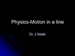 Motion in a Line