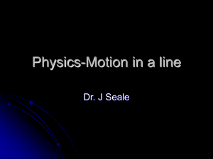 Motion in a Line