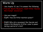 Rise of Fascism - Dameron`s World History