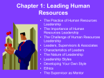 Chapter 1: Human Resources Leadership